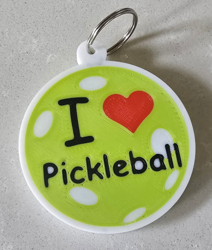 I love Pickleball Keychain